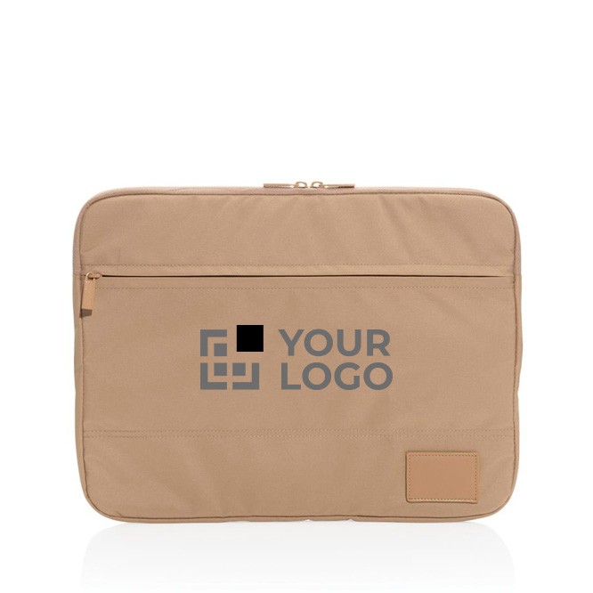 Laptophoes met logo gemaakt van gerecycled polyester