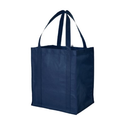 Non-woven boodschappentassen bedrukken kleur donkerblauw
