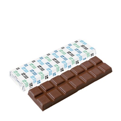 Rechthoekige reep melkchocolade of pure chocolade 75g