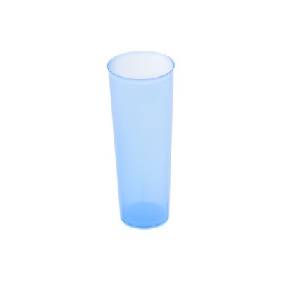 Recyclebare, plastic glas met inhoud van 300ml 