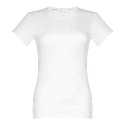 Getailleerde dames shirts met logo in de kleur wit