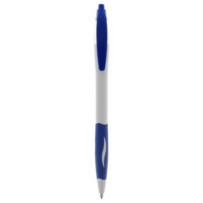 BIC® reclame pennen met opdruk en zachte grip kleur blauw