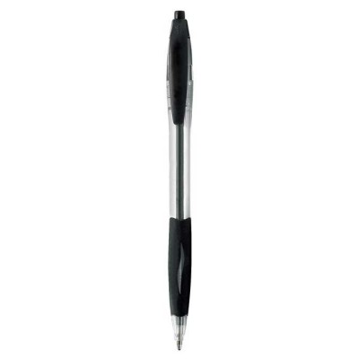 BIC® reclame pennen met transparante body kleur zwart
