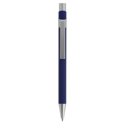 Metallic bedrukte pen met logo van BIC® kleur blauw
