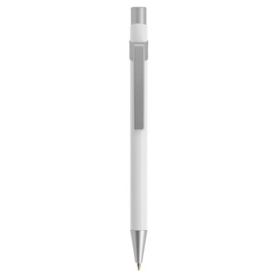 BIC® pennen met logo en hoog schrijfcomfort kleur wit