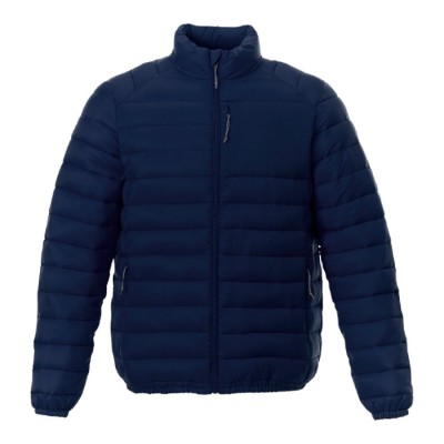 Gewatteerde jas voor bedrijfspromotie in de kleur marineblauw
