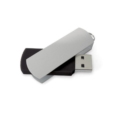 Rechthoekige, draaibare USB stick kleur zwart