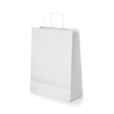 Witte papieren tas met logo voor reclame