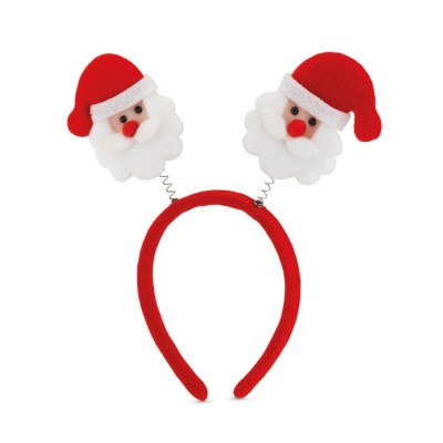 Kerst hoofdband met logo (2 kerstmannen)
