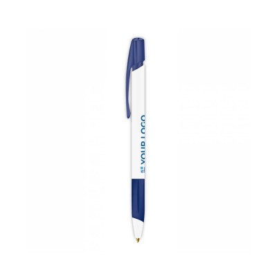 Verfijnde BIC® pennen met logo en blauwe inkt kleur zwart