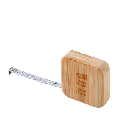 Duurzame bamboe meetlint met vierkant ontwerp 1M