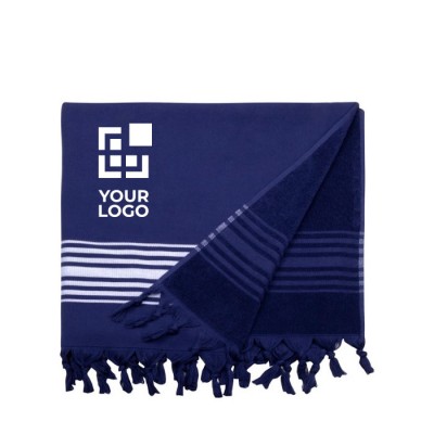 Dubbelzijdige hamam handdoek met logo weergave met jouw bedrukking
