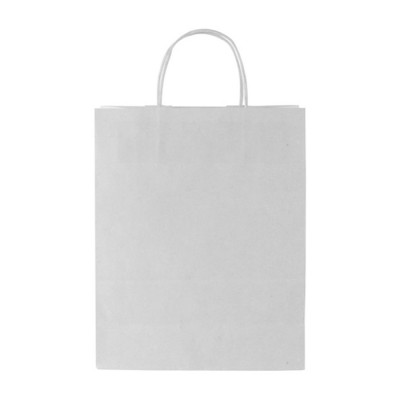 Witte papieren tas met logo kleur wit