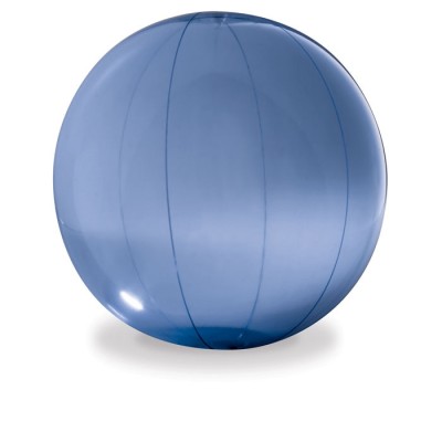 Promotionele strandballen met logo kleur blauw