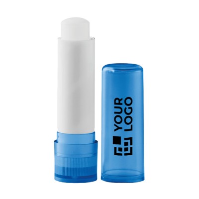 Goedkope lippenbalsem met logo kleur blauw