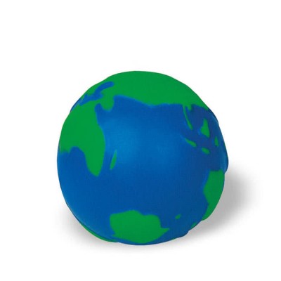 Stressbal wereldbol kleur blauw