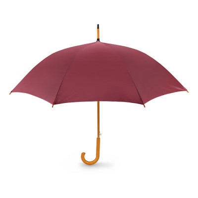 Automatische paraplu met opdruk, 23" kleur bordeaux