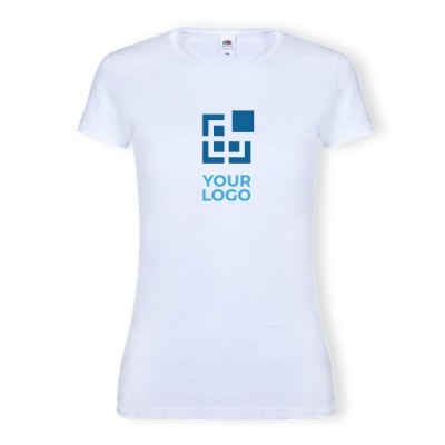 Wit t-shirt van katoen 140 g/m2 voor dames Fruit Of The Loom