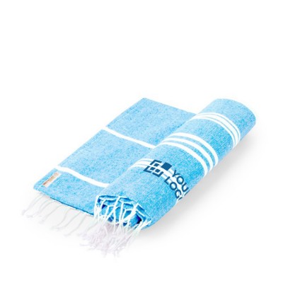 Bicolor pareo handdoek van gerecycled katoen en polyester 255 g/m2