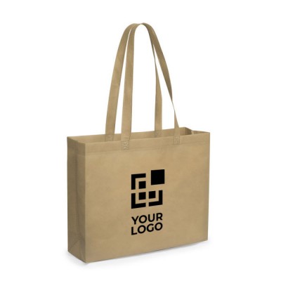 Herbruikbare non woven tassen bedrukken met logo weergave met jouw bedrukking