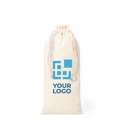 100% katoenen, duurzame tas met logo kleur naturel