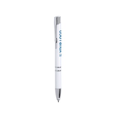 Antibacteriële pen met stylus kleur wit