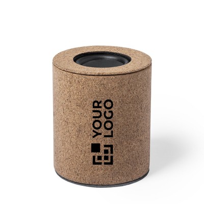 Bluetooth® 5.0 eco speaker met logo kleur naturel vierde weergave