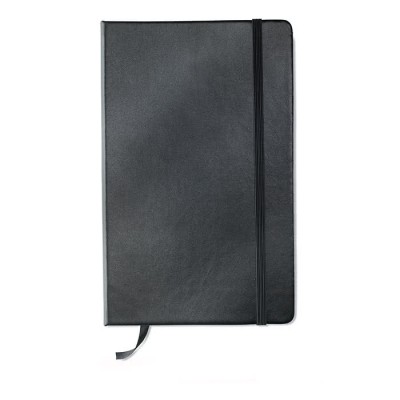 Gelinieerd notitieboekje met opdruk kleur zwart