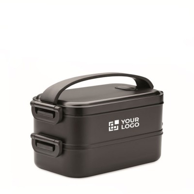 Gerecycled PP lunchbox met luchtdicht deksel 800ml (2x)