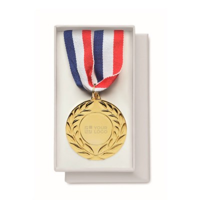 IJzeren medaille met driekleurig lint van blauw, wit en rood