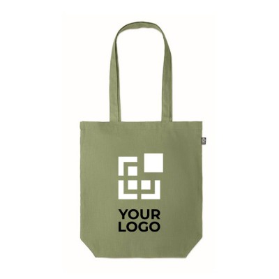 Hennep tas met logo in meerdere kleuren weergave met jouw bedrukking