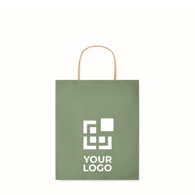 Kleine papieren tas met logo weergave met jouw bedrukking