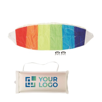 Promotionele vlieger met regenboogdesign kleur meerkleurig