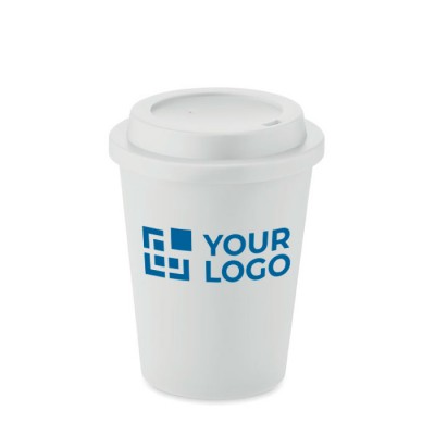 To go koffiemok met logo kleur ultramarijn blauw