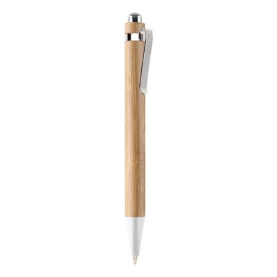 Klassieke pen met houten huls kleur hout