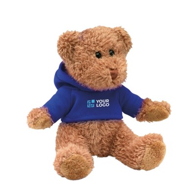 Promotie teddybeer met shirt kleur blauw