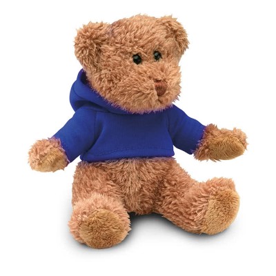 Promotie teddybeer met shirt kleur blauw