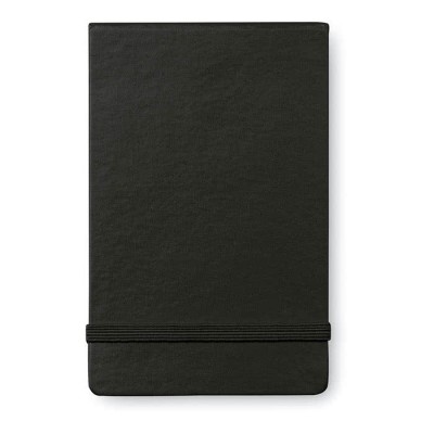 Verticaal notitieboekje met logo kleur zwart
