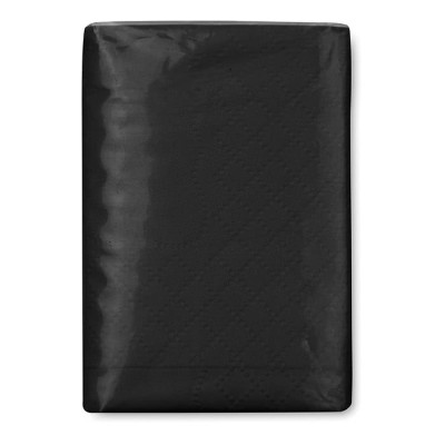 Papieren zakdoekjes met opdruk kleur zwart