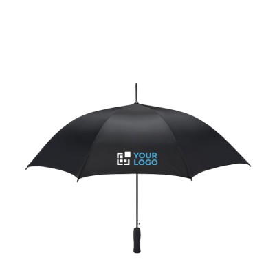 Windbestendige unicolor paraplu van 23" kleur zwart