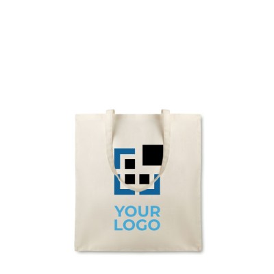 Katoenen tasjes met logo voor reclame weergave met jouw bedrukking