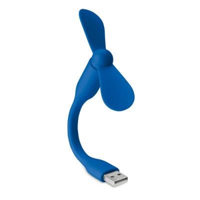 Draagbare USB-ventilator voor reclame kleur koningsblauw