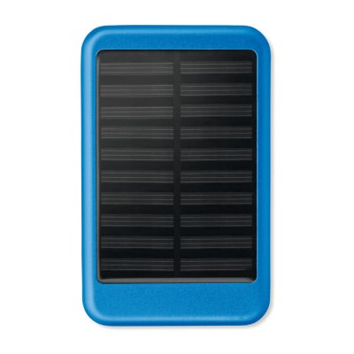 Promotie solar powerbank 4000 mAh kleur koningsblauw derde weergave
