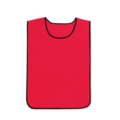 Gekleurd trainingsvestje met logo kleur rood