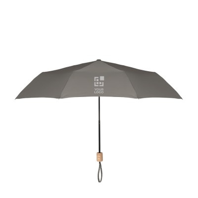 Opvouwbare paraplu voor bedrijven, 21” kleur zwart