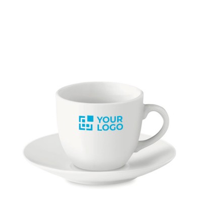 Koffiekopje met logo kleur wit
