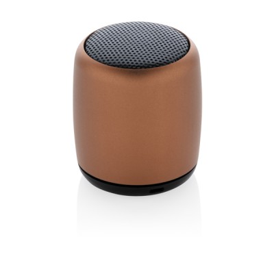 Compacte tonvormige bedrukte speakers kleur bruin