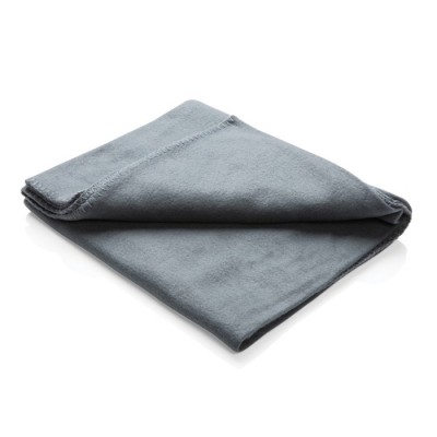 Zachte deken met logo en bijkomende tas