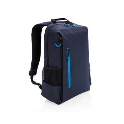 Duurzame 15.6" laptop rugzakken met logo kleur marineblauw