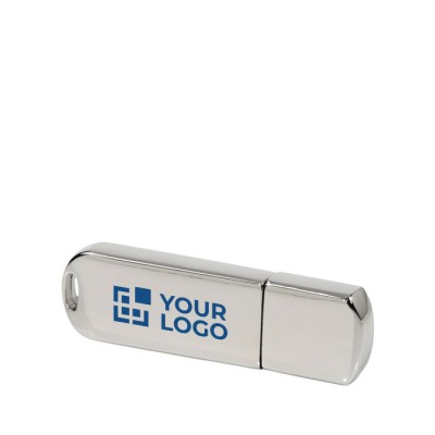 Minimalistische metalen usb stick met logo